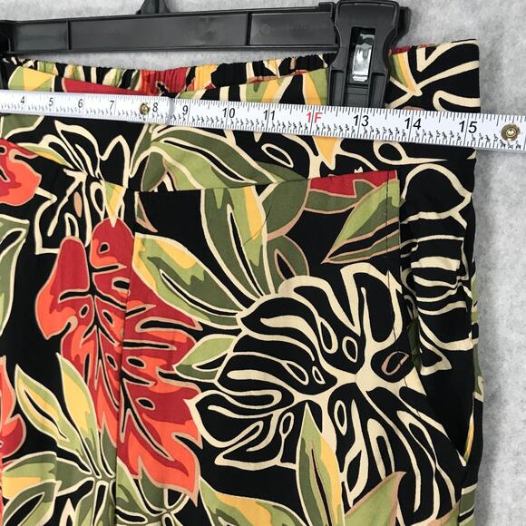 Panama Jack Pants Womens Small Floral Wide Leg Crop Aloha Coconut Flowy Resort‎ - Picture 6 of 13